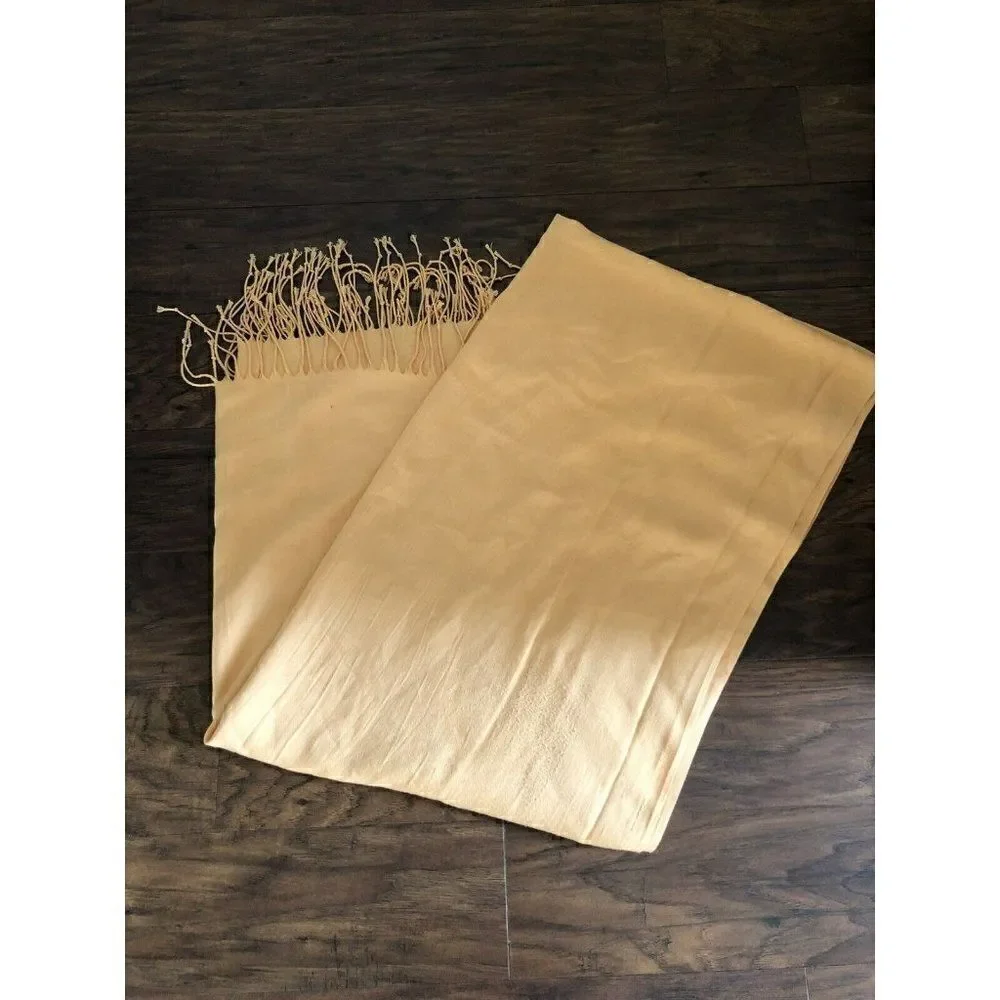 Pashmina Original 90% Cashmere 10% Silk Orange Color Scarf Feels Amazing